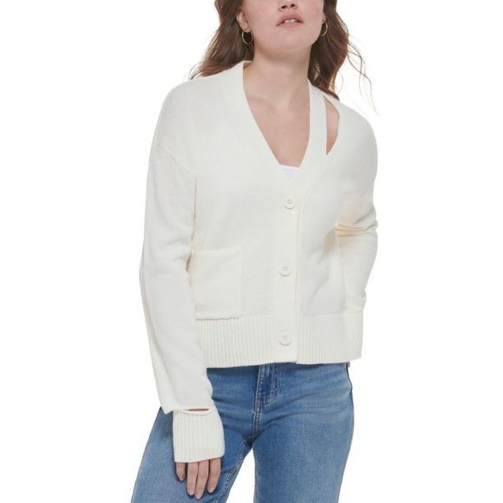 New Calvin Klein Jeans Cut Out Sweater Medium